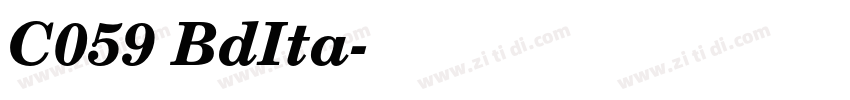C059 BdIta字体转换